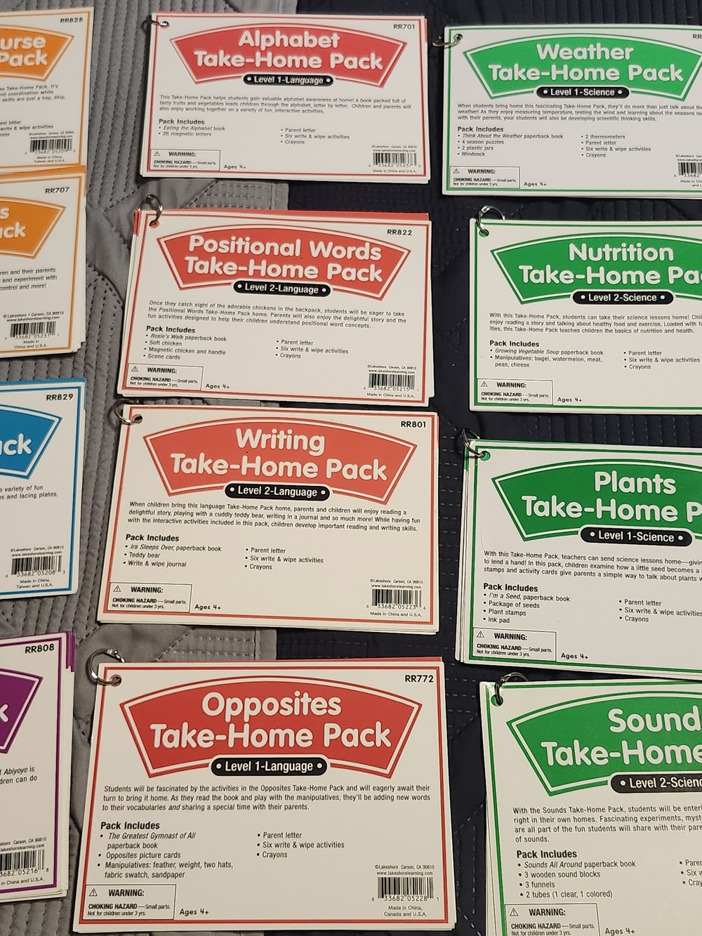 Educational Take-Home Learning Packs - Multi-Color Classroom Set - Picture 3 of 7